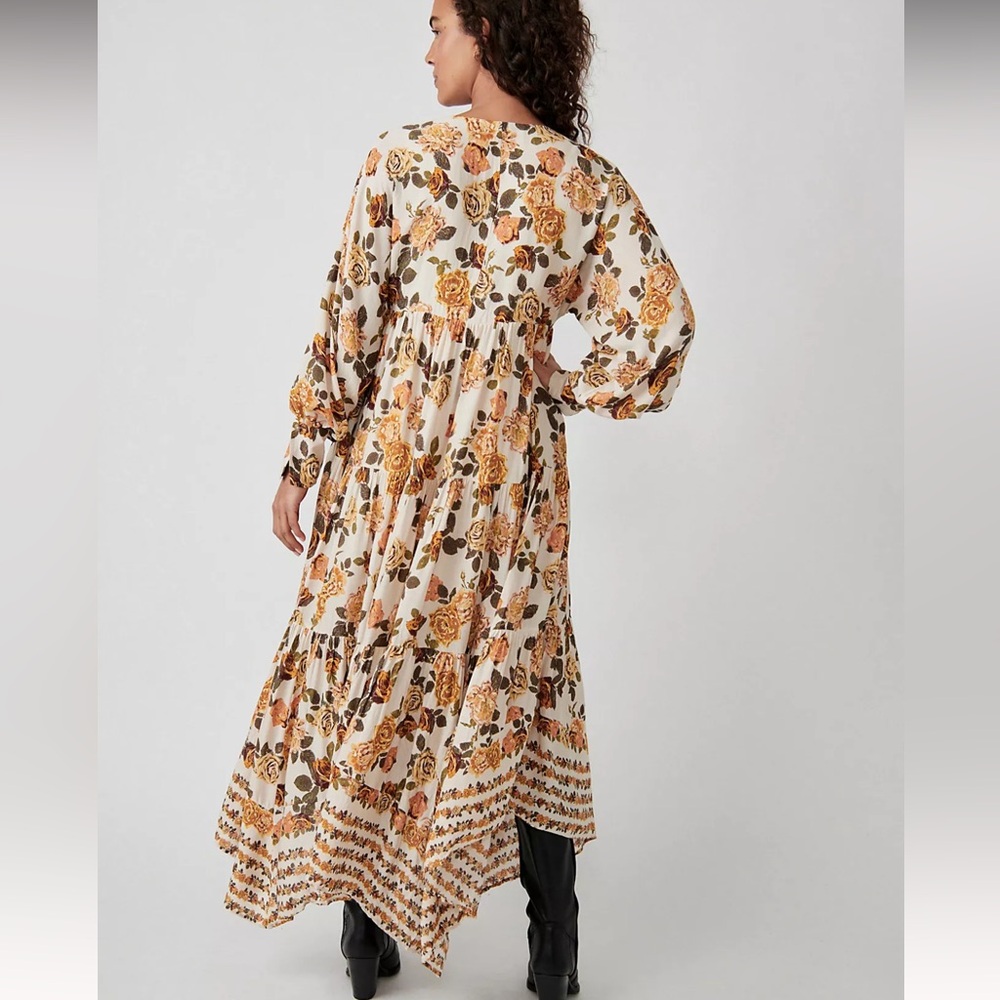 Free People Rows Of Roses Maxi Dress XS - Picture 5 of 16